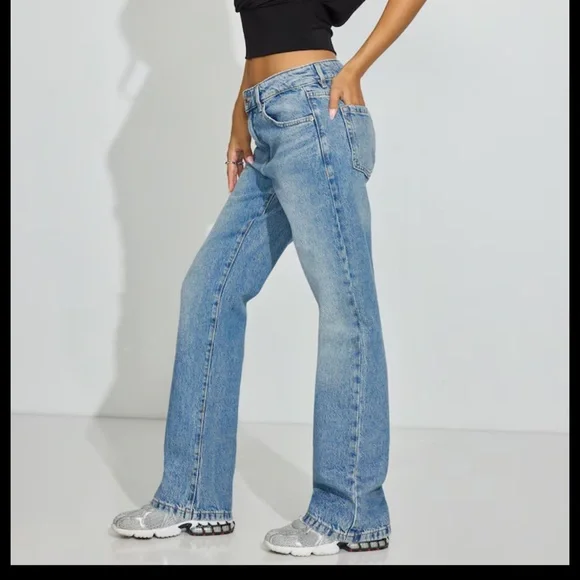 Garage Relaxed Straight Jeans NWT Size 01/25 - Picture 3 of 10